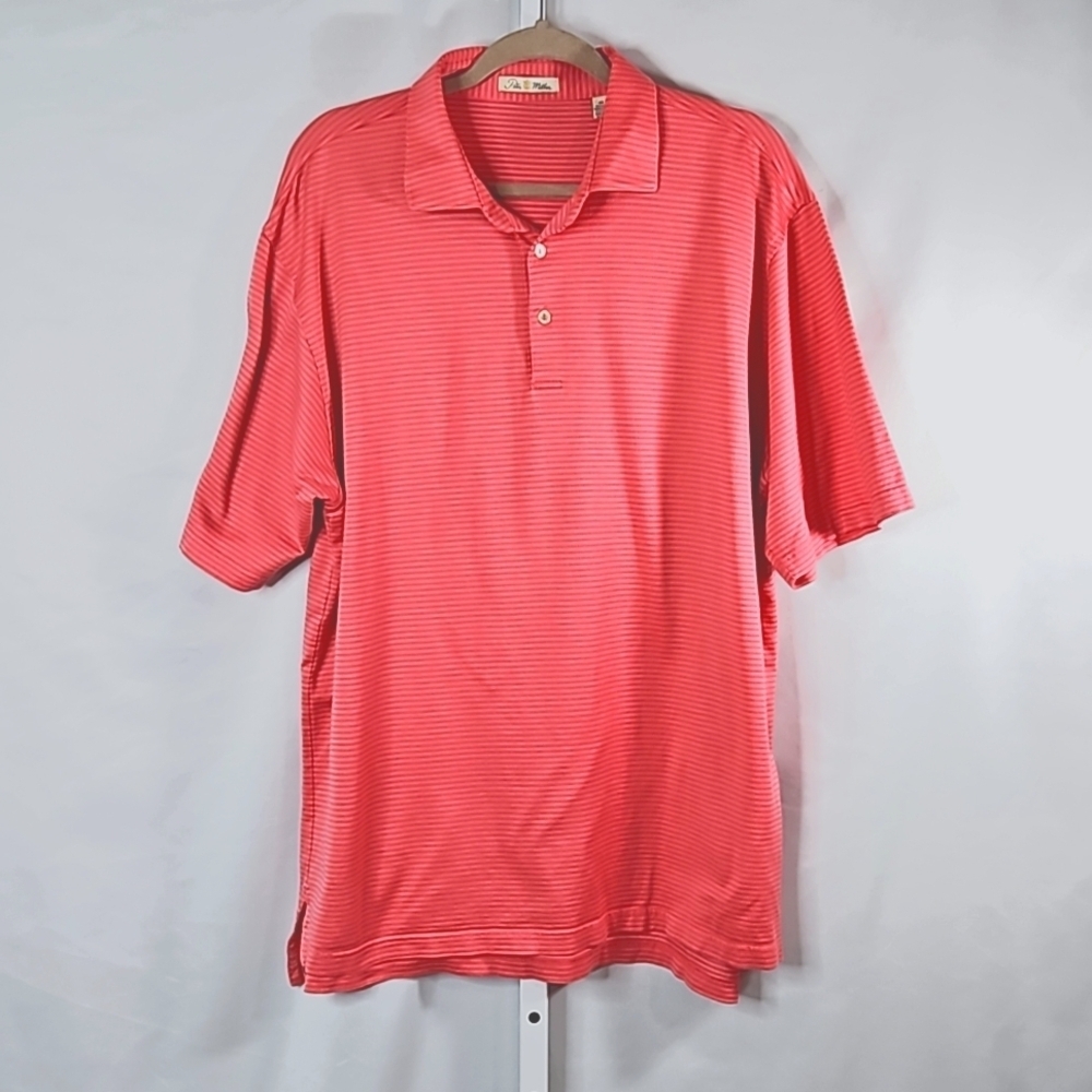 Peter Millar Men's Coral Polo Golf Shirt Size XL